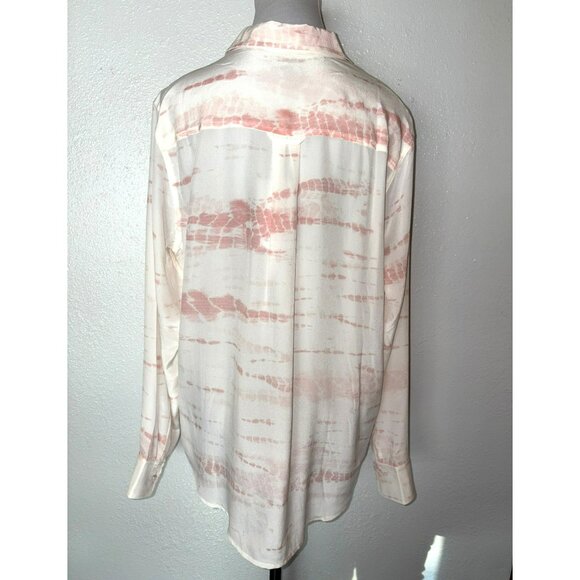 NWT Rails Kate Sunburst Tie Dye Silk Button-Up Shirt Size Large - Picture 2 of 9